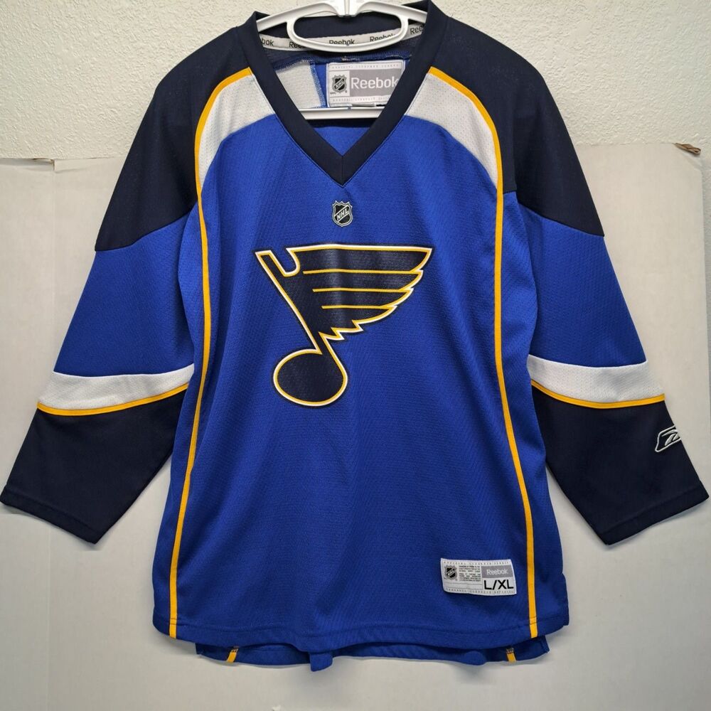Vintage Reebok St Louis Blues Blank Unisex Hockey Jersey Size Youth L/XL